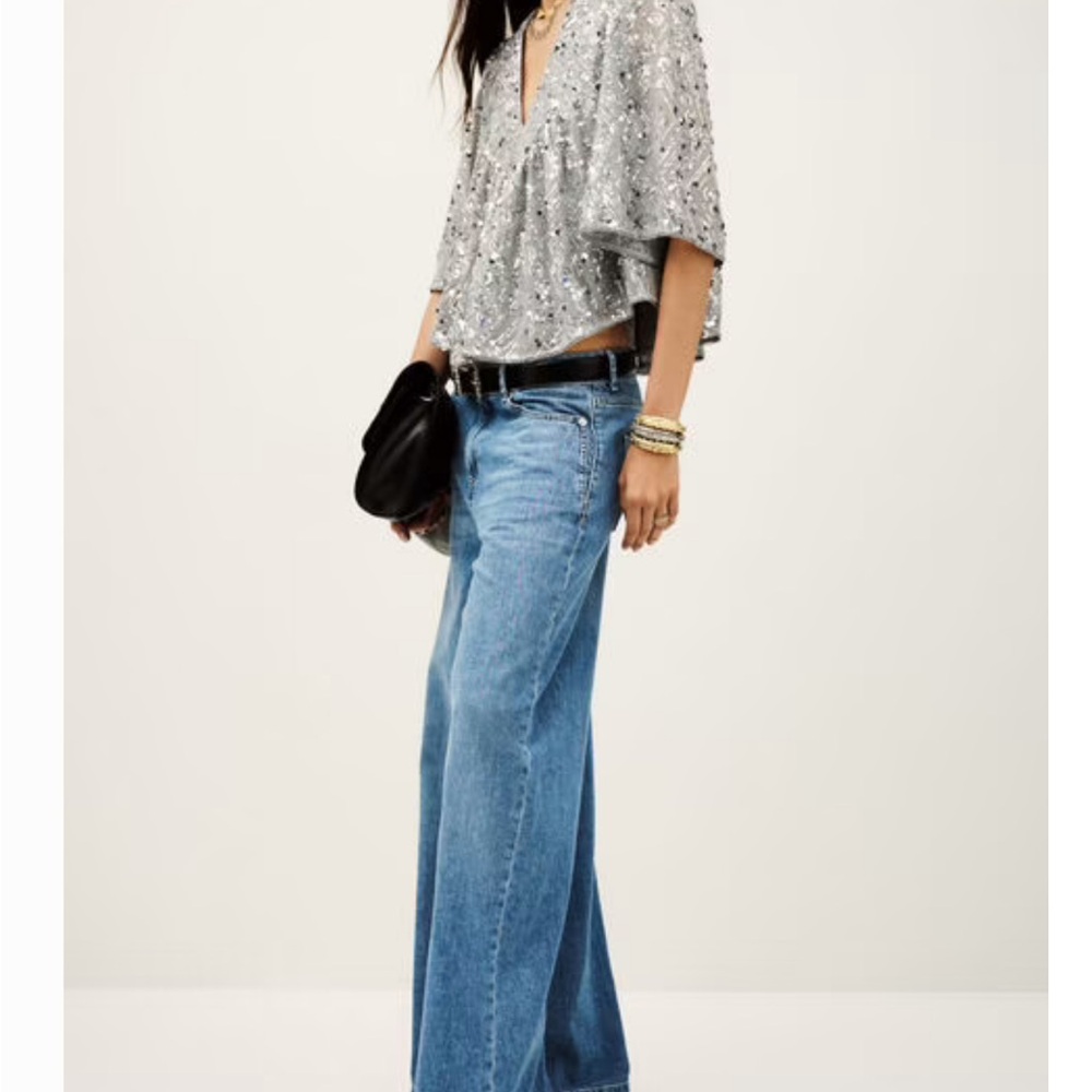 Gray Sequin Women's Top - image 2